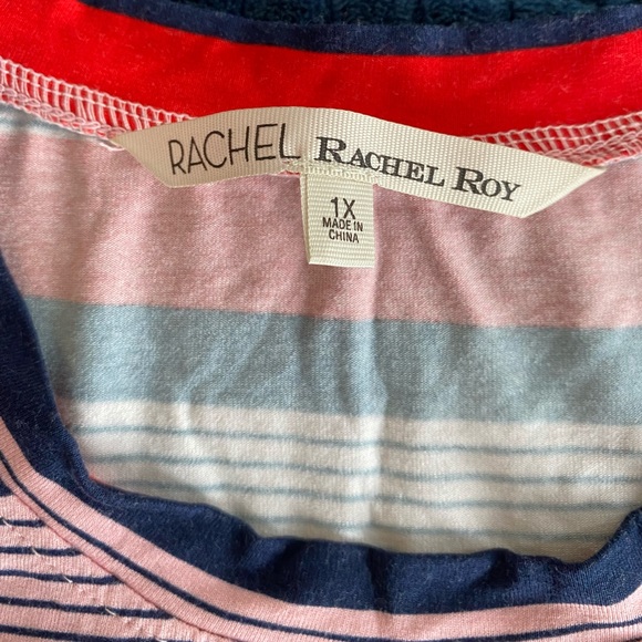 Rachel Roy Striped T-shirt Dress 1X - Picture 2 of 5
